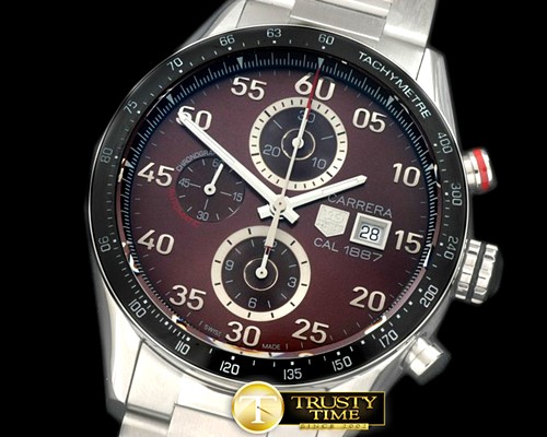 태그호이어 Carrera 1887 Date Chrono SS/SS Brown A7750 -TAG0271