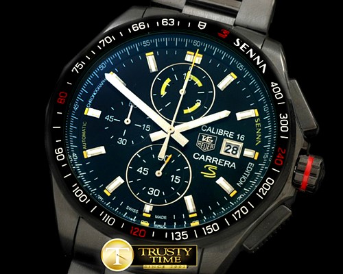 태그호이어 Carrera 16 Senna Ed Chrono PVD/PVD Black Jap OS20 Qtz -TAG0275B