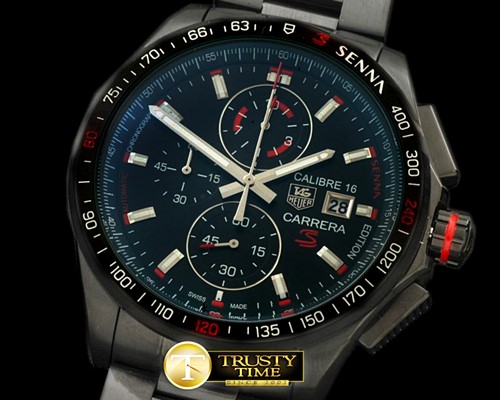 태그호이어 Carrera 16 Senna Ed Chrono PVD/PVD Black Jap OS20 Qtz -TAG0275C