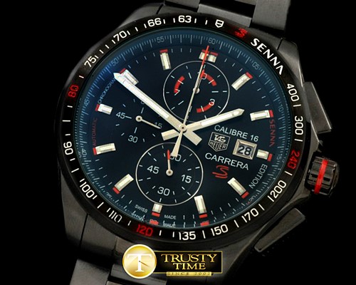 태그호이어 Carrera 16 Senna Ed Chrono PVD/PVD Blue Jap OS20 Qtz -TAG0275D
