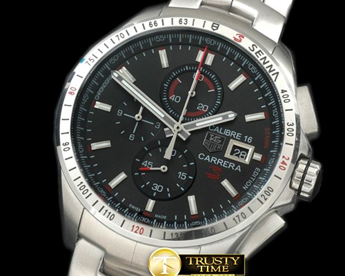 태그호이어 Carrera 16 Senna Ed Chrono SS/SS Black OS20 Qtz -TAG0284C