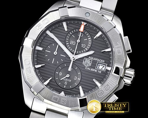 태그호이어 Aquaracer Calibre 16 Chronograph SS/SS Grey VK Quartz -TAG0298A