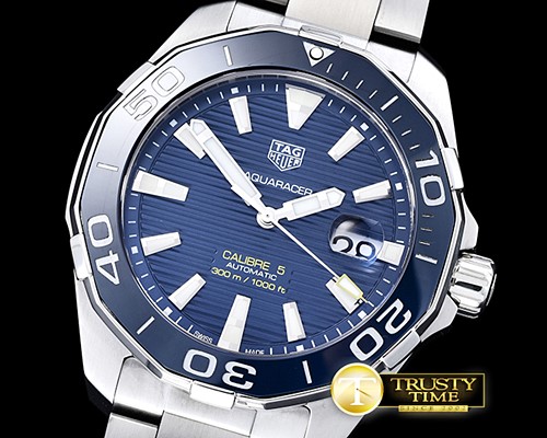 태그호이어 AquaRacer Calibre 5 Cer Bez SS/SS Blue MKF Asia 2824 -TAG0300B