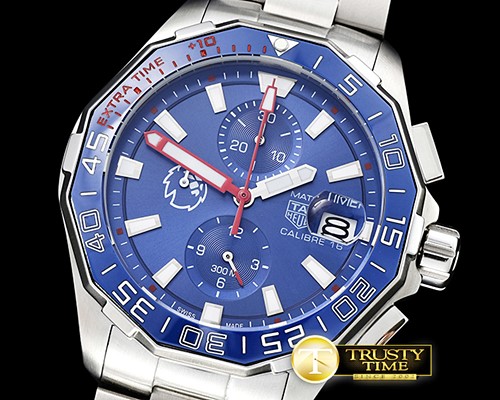 태그호이어 AquaRacer Calibre 16 P.L Ed. SS/SS Blue VK Quartz -TAG0303A