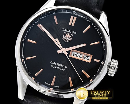 태그호이어 Carrera Calibre 5 Automatic SS/LE Blk/R ANF Asia 2824 -TAG0308D