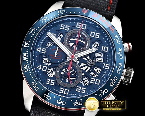 태그호이어 Carrera Senna Edition SS/NY Blue/Num VK Quartz -TAG0317C