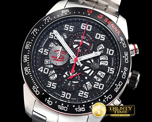 태그호이어 Carrera Senna Edition SS/SS Black/Num VK Quartz -TAG0320A