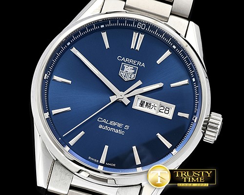 태그호이어 Carrera Calibre 5 Automatic SS/SS Blue ANF Asia 2824 -TAG0323C