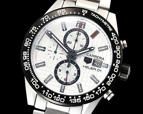 태그호이어 Carrera Heuer 01 SS/SS White/Stick VK Quartz -TAG0325A