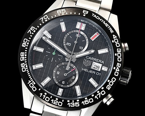 태그호이어 Carrera Heuer 01 SS/SS Black/Stick VK Quartz -TAG0325B