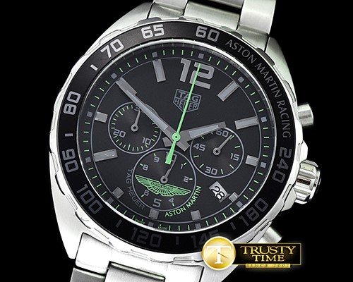 태그호이어 Tag F1 Aston Martin Racing SS/SS Black/Green VK Qtz -TAG0326C