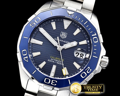 태그호이어 Aquaracer Caliber 5 43mm SS/SS Blue V8F Asia 2813 -TAG0327