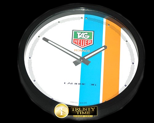 태그호이어 Dealer Clock Monaco Gulf Style PVD/Wht Swiss Quartz -TAGCLK003