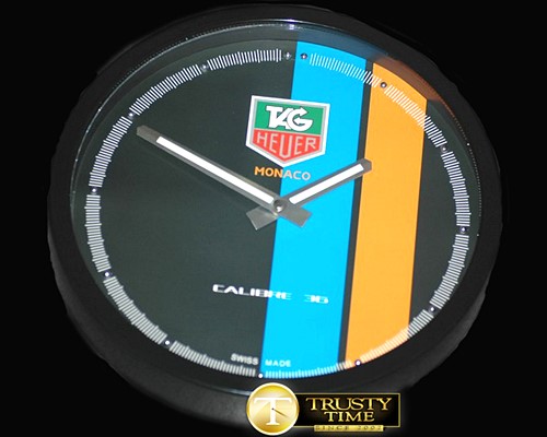 태그호이어 Dealer Clock Monaco Gulf Style PVD/Blk Swiss Quartz -TAGCLK004