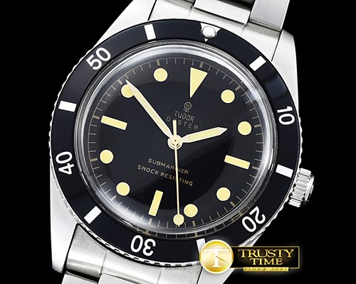 튜더 Tudor Vintage SUB Ref.7923 SS/SS Black Asia 2836 -TUD041E