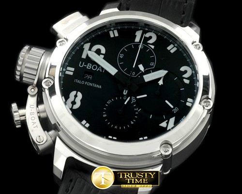 U-BOAT Chimera Side View SS/LE Blk/Wht Jap Qtz -UB027A