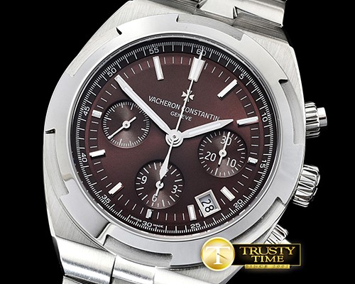 바쉐론콘스탄틴 Overseas Chronograph SS/SS Brown Asia 7750 Mod 5200 -VC0108B