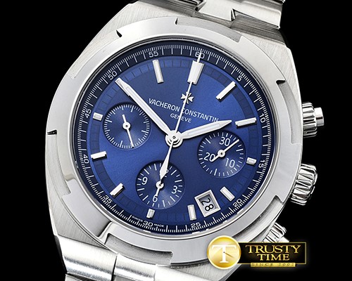 바쉐론콘스탄틴 Overseas Chronograph SS/SS Blue Asia 7750 Mod 5200 -VC0108D
