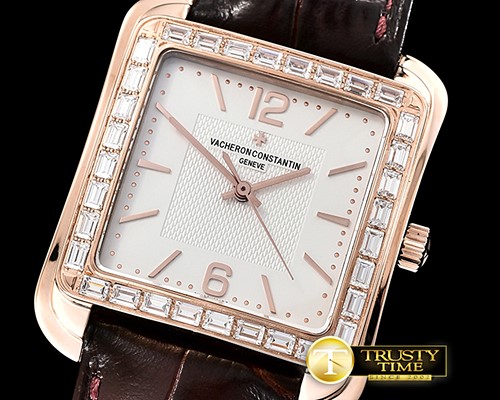 바쉐론콘스탄틴 Toledo 1951 Bag. Diams RG/LE White/Stk/Num Miyota 9015 -VC0112C