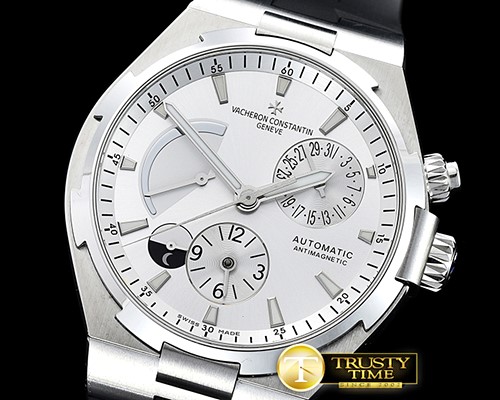 바쉐론콘스탄틴 Overseas Dual Time Power Reserve SS/RU Wht TWA A1222 -VC0116A
