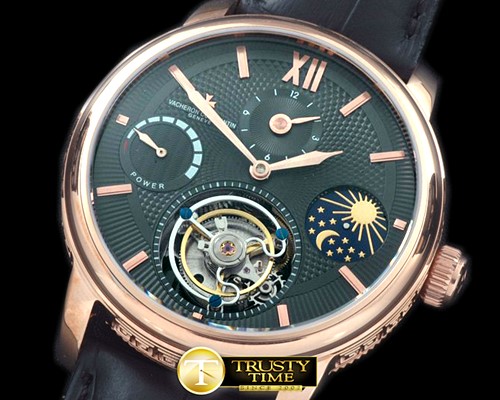 바쉐론콘스탄틴 Patrimony Tourbillon Moonphase/PR RG/LE Black FTourbi -VC068B