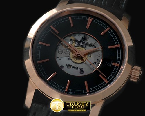 바쉐론콘스탄틴 Matte Skeleton Automatic RG/LE Black Asian Eta 2824 -VC072B