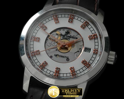 바쉐론콘스탄틴 Matte Skeleton Automatic SS/LE White Asian Eta 2824 -VC073D