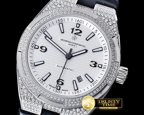바쉐론콘스탄틴 Overseas Ref.47074 Diams SS/LE White MY8215 Mod Cal5100 -VC097A