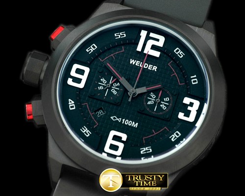 웰더 K31 Chronograph PVD/RU Black/Red Jap Qtz -WLD002
