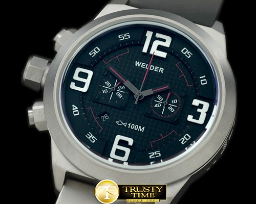 웰더 K31 Chronograph SS/RU Black/Red Jap Qtz -WLD003A