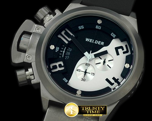 웰더 K24 Chronograph SS/RU Black/White Jap Qtz -WLD007