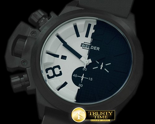 웰더 K24 Chronograph PVD/RU Black/White Jap Qtz -WLD008