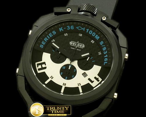 웰더 K36 Chronograph PVD/RU Black/Blue Jap Quartz -WLD010D
