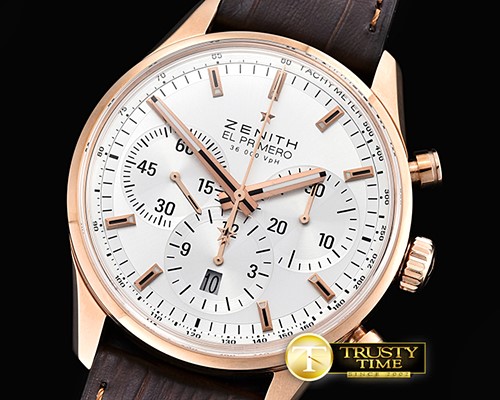 제니스 El Primero 36.000 vPH RG/LE White Asia 7750 Mod -ZEN026B
