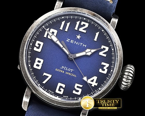 제니스 Type 20 Pilot Extra Special SS/LE Blue XF MY9015 Mod -ZEN029C