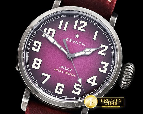 제니스 Type 20 Pilot Extra Special SS/LE Purple XF MY9015 Mod -ZEN029D