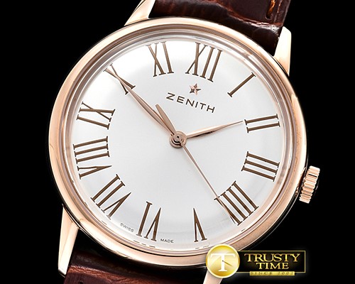 제니스 Zenith Elite 6150 150th Anniv RG/LE Wht/Rmn A2824 Mod -ZEN032A