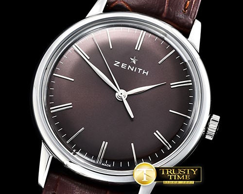 제니스 Zenith Elite 6150 150th Anniv SS/LE Bwn/Stk A2824 Mod -ZEN033A