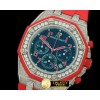 오데마피게 Royal Oak Ladies Chrono SS/Diam/RU Black/Red Jap OS20 -AP0159B