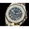 오데마피게 Royal Oak Ladies Chrono SS/Diam/RU Brown Jap OS20 -AP0159E