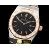 오데마피게 Royal Oak Ladies SS/RG Black SQtz -AP0305B