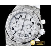 오데마피게 Royal Oak Ladies Chrono SS/RU Wht Num Diam Bez VK64 -AP0368C