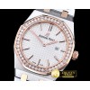 오데마피게 Royal Oak Ladies 33mm Diams RG/SS Wht JF Swiss Quartz -AP0407A