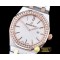 오데마피게 Royal Oak Ladies 33mm Diams RG/SS Wht JF Swiss Quartz -AP0407A