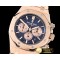 오데마피게 Royal Oak Chronograph 26331ST RG/RG Blue OMF A7750 -AP0569C