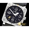 벨&로스 BR0393 GMT 42mm Automatic SS/LE Black Asia 2836 -BR091