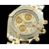 브라이틀링 Chronomat Evo SS/YG White Num A7750 28800bph -BSW0197C