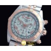브라이틀링 Chronomat B01 SS/YG TT White Roman Jap OS20 Qtz -BSW0272A
