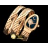 불가리 Serpenti Snake RG Black/Diam Swiss Quartz -BVG0054G