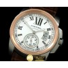 까르띠에 Calibre de Cartier SS/RG/LE White Asian 2836 28800bph -CAR0219B
